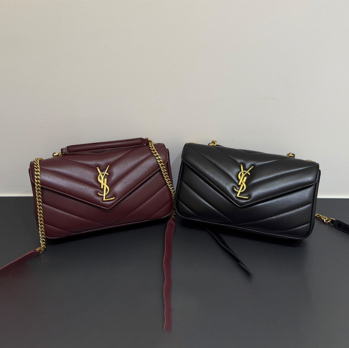 ysl saint laurent loulou v-quilted lambskin top handle chain bag